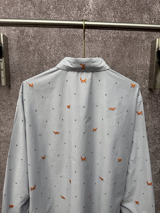 ルイヴィトン 新作ストライプ柄花柄長袖シャツ