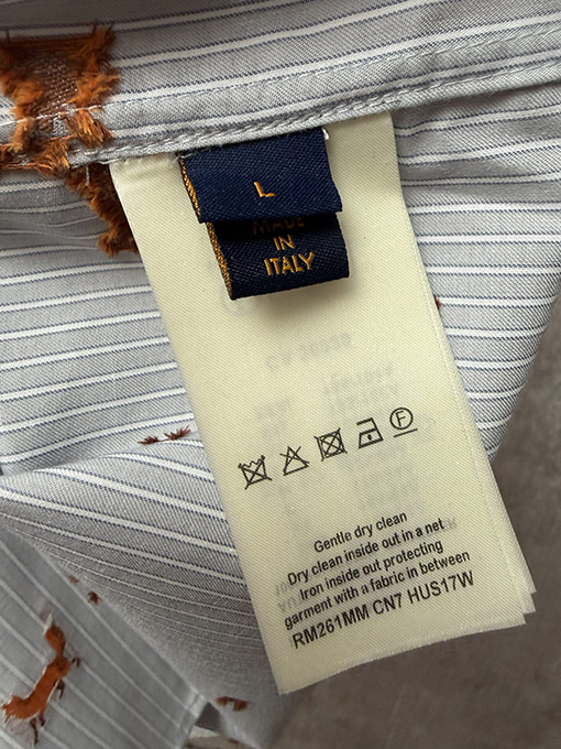 ルイヴィトン 新作ストライプ柄花柄長袖シャツ