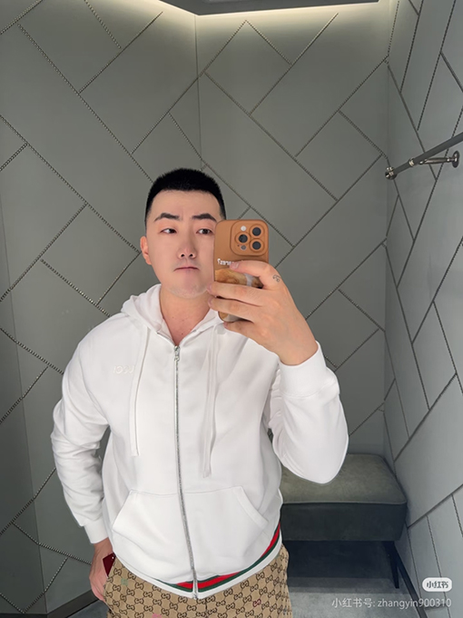 グッチブランドスーパーコピー Gucci リブ編みコットンジップアップパーカー