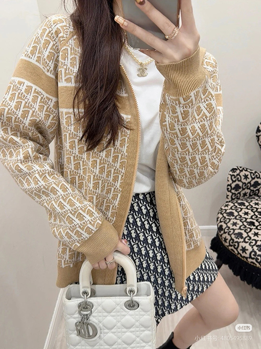 ディオール 両面カシミヤジップアップフード付きジャケット