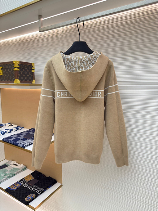 ディオール 両面カシミヤジップアップフード付きジャケット