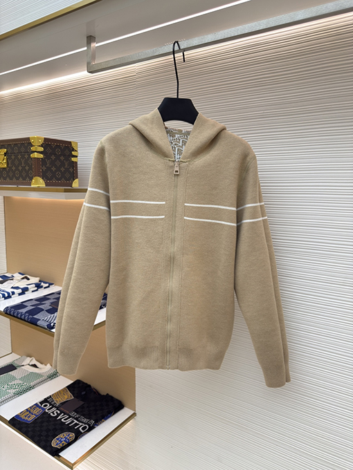 ディオール 両面カシミヤジップアップフード付きジャケット
