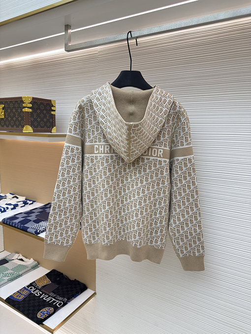 ディオール 両面カシミヤジップアップフード付きジャケット