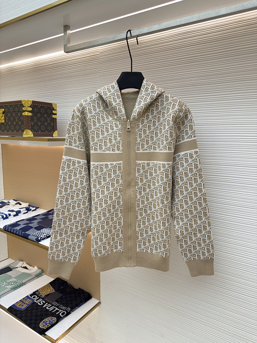 ディオール 両面カシミヤジップアップフード付きジャケット