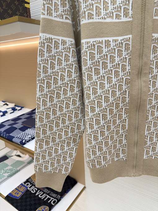 ディオール 両面カシミヤジップアップフード付きジャケット