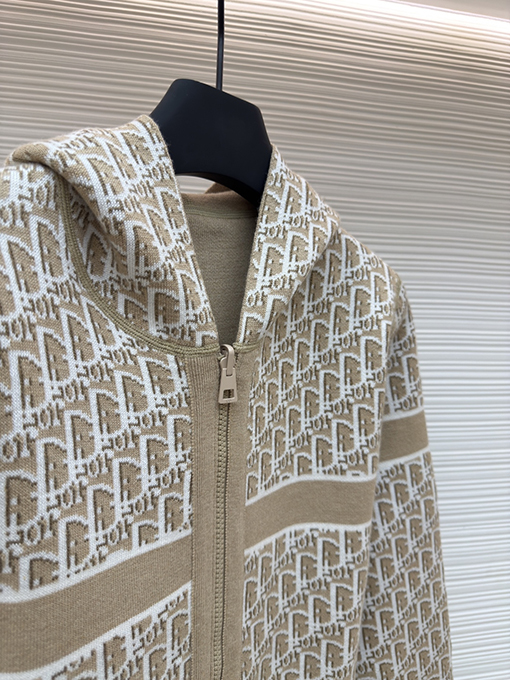 ディオール 両面カシミヤジップアップフード付きジャケット