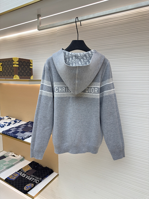 ディオール 両面カシミヤジップアップフード付きジャケット