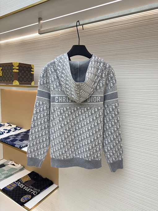 ディオール 両面カシミヤジップアップフード付きジャケット