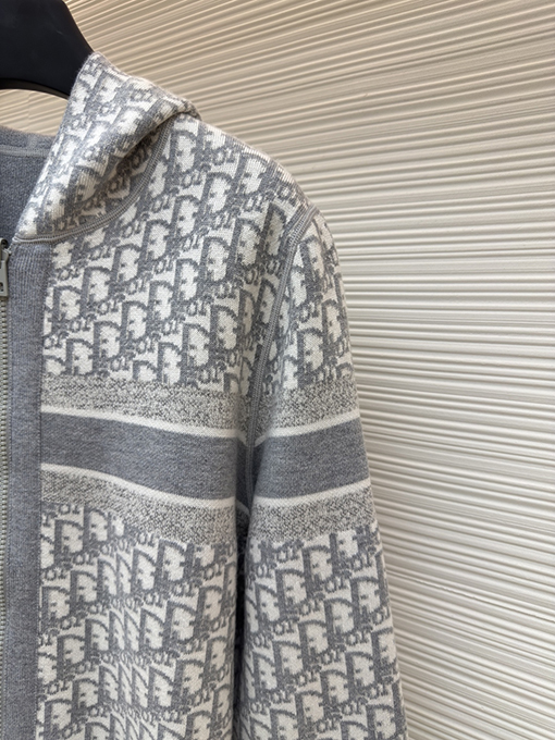 ディオール 両面カシミヤジップアップフード付きジャケット