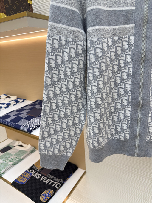 ディオール 両面カシミヤジップアップフード付きジャケット