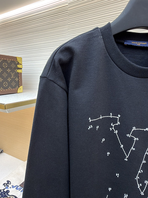 ルイヴィトン LV 星の刺繍入りクルーネック スウェットシャツ