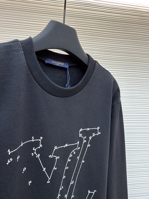 ルイヴィトン LV 星の刺繍入りクルーネック スウェットシャツ