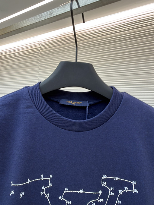 ルイヴィトン LV 星の刺繍入りクルーネック スウェットシャツ
