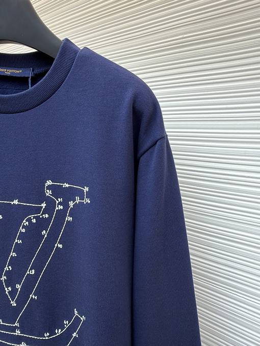 ルイヴィトン LV 星の刺繍入りクルーネック スウェットシャツ