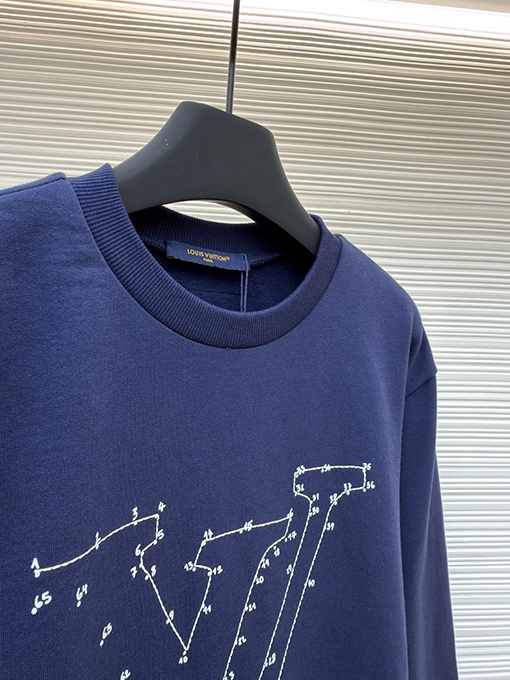 ルイヴィトン LV 星の刺繍入りクルーネック スウェットシャツ