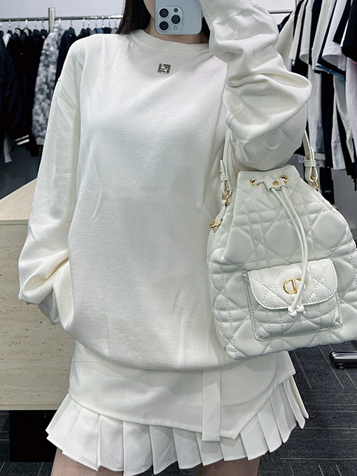 フェンディスーパーコピー ダブルFホットスタンピングラベルベースレイヤーニットウェア