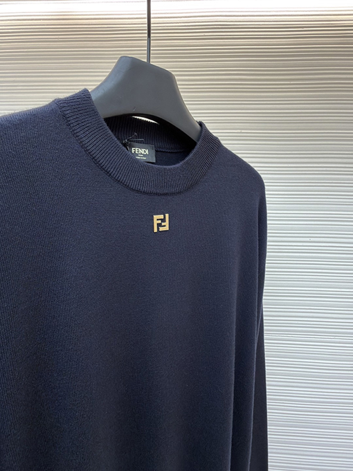 フェンディスーパーコピー ダブルFホットスタンピングラベルベースレイヤーニットウェア