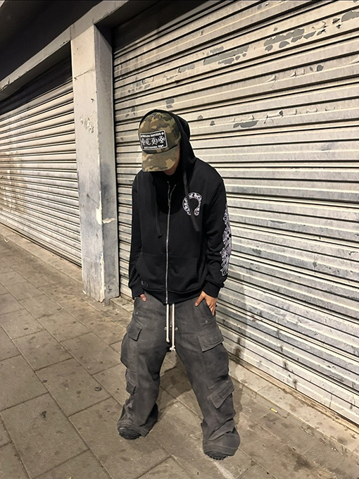 クロムハーツ ホースシューキリン ジップアップフード付きジャケット