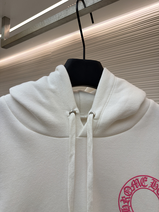 クロムハーツ ピンクの蹄鉄柄ジップアップパーカー