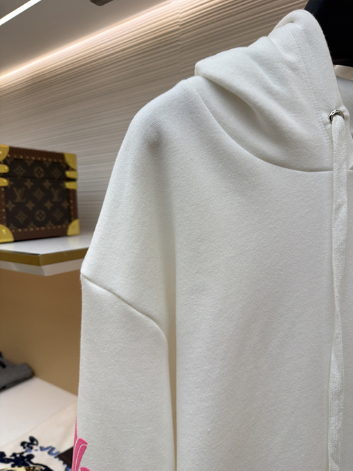 クロムハーツ ピンクの蹄鉄柄ジップアップパーカー