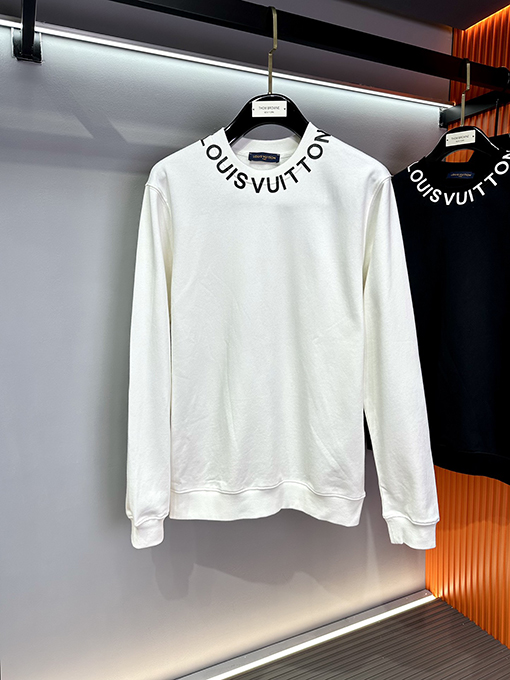 ルイヴィトンブランドコピー LOUIS VUITTON ブランドロゴ入り襟付きスウェットシャツ