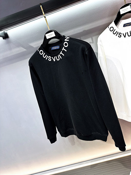 ルイヴィトンブランドコピー LOUIS VUITTON ブランドロゴ入り襟付きスウェットシャツ
