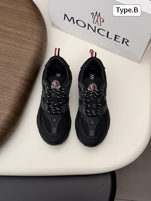 モンクレール スエードパッチワークスニーカー