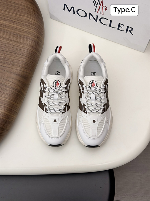 モンクレール スエードパッチワークスニーカー