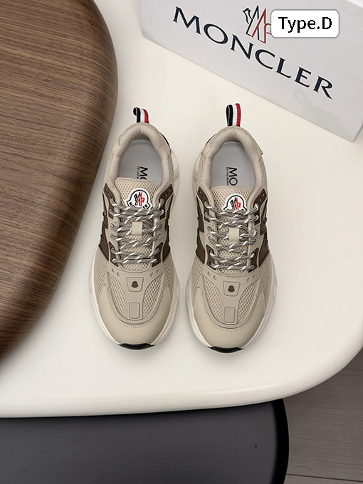 モンクレール スエードパッチワークスニーカー