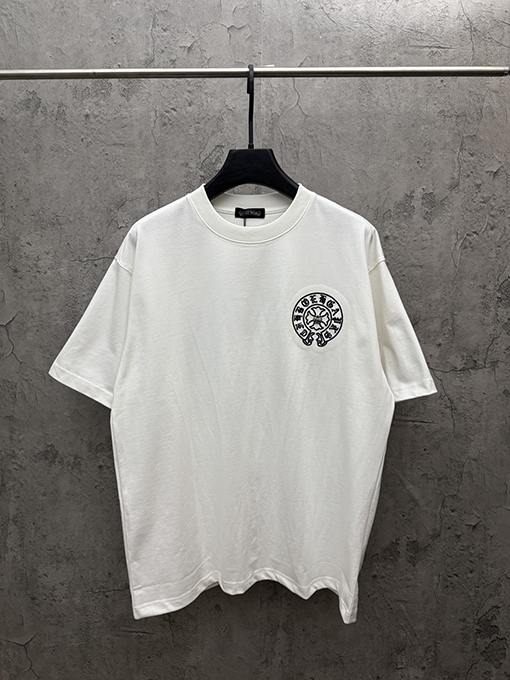 クロムハーツ デパートで売っているアメリカンスタイルのレーザー刺繍入り半袖Tシャツ