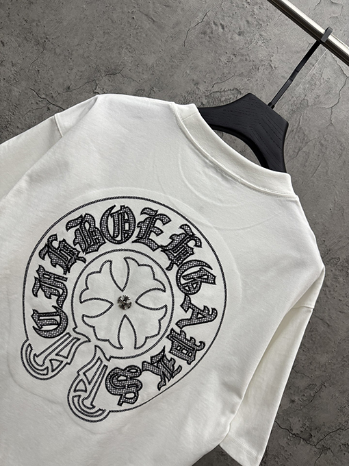 クロムハーツ デパートで売っているアメリカンスタイルのレーザー刺繍入り半袖Tシャツ