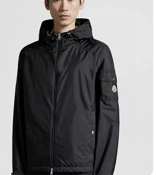 モンクレール Etiache フード付きジャケット トレンチコート