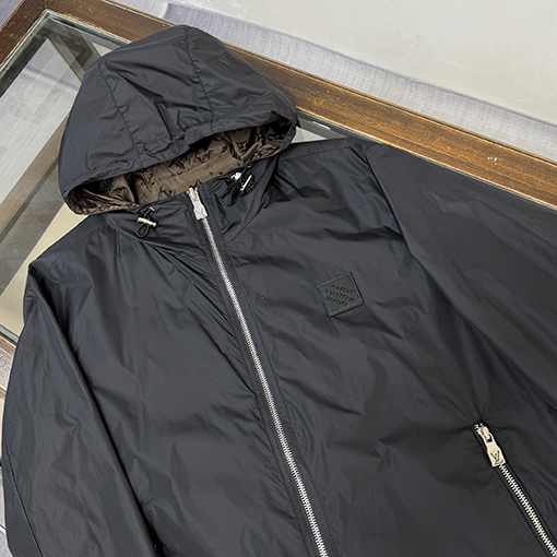 ルイヴィトン 両面リバーシブルフード付きメンズジャケット