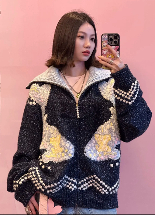 ルイヴィトン Nigo シリーズ ジッパー付きニットウエスト絞りジャケット