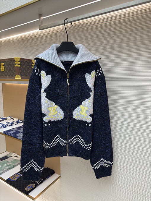 ルイヴィトン Nigo シリーズ ジッパー付きニットウエスト絞りジャケット