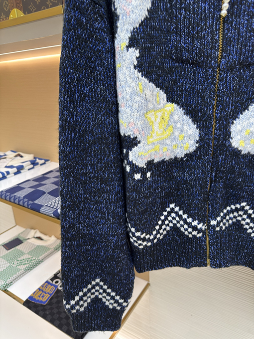 ルイヴィトン Nigo シリーズ ジッパー付きニットウエスト絞りジャケット