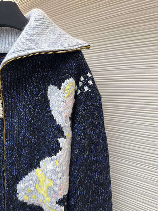 ルイヴィトン Nigo シリーズ ジッパー付きニットウエスト絞りジャケット