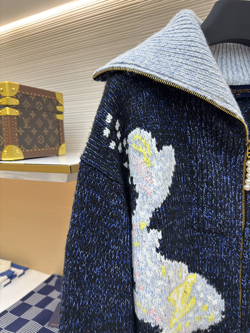 ルイヴィトン Nigo シリーズ ジッパー付きニットウエスト絞りジャケット