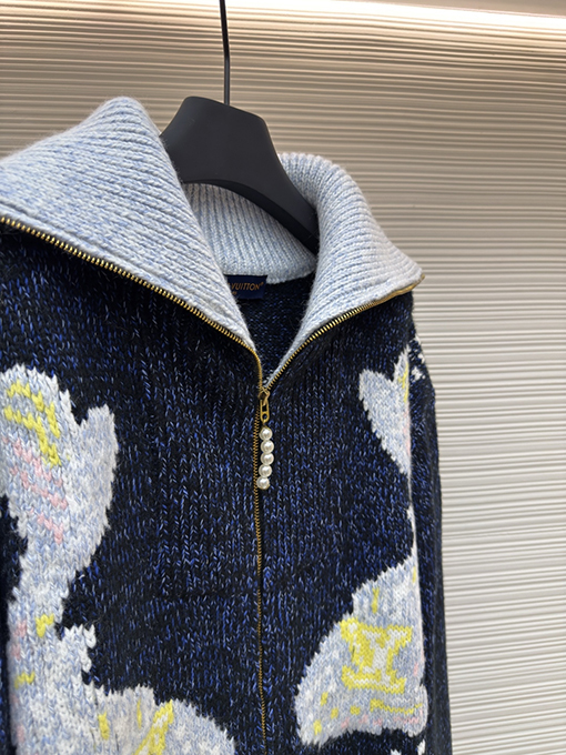 ルイヴィトン Nigo シリーズ ジッパー付きニットウエスト絞りジャケット