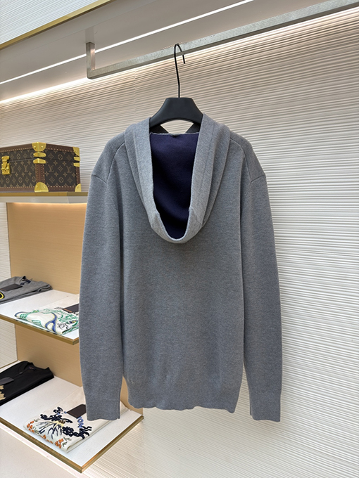 ルイヴィトン レターレザーロゴニットパーカー