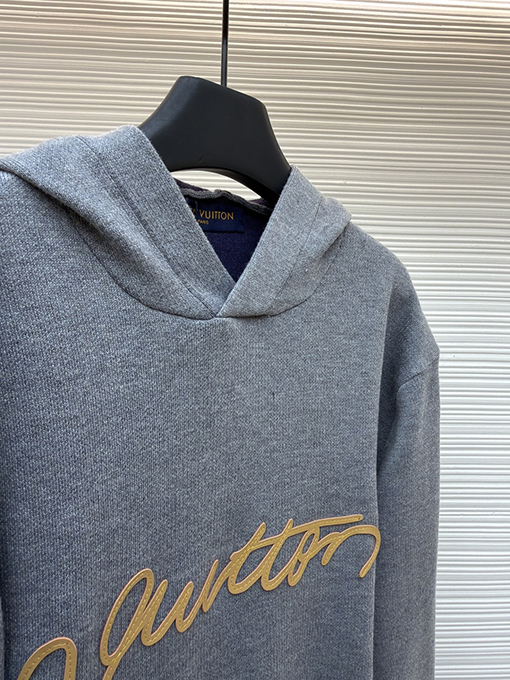 ルイヴィトン レターレザーロゴニットパーカー