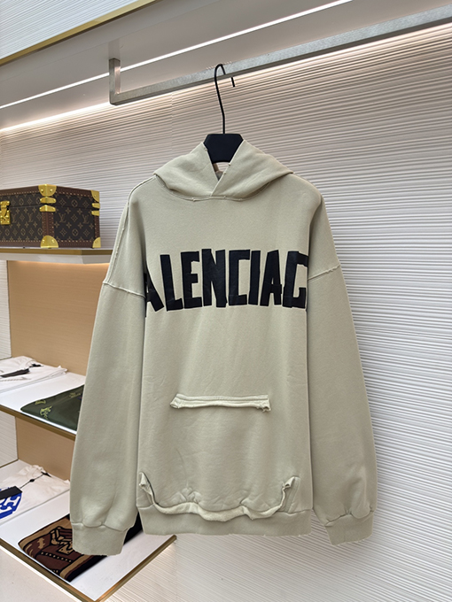 バレンシアガ Balenciaga マスキングテープ文字プリントパーカー