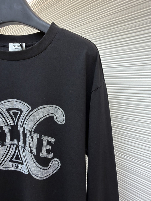 セリーヌブランドスーパーコピー Celine レタープリント長袖シャツ