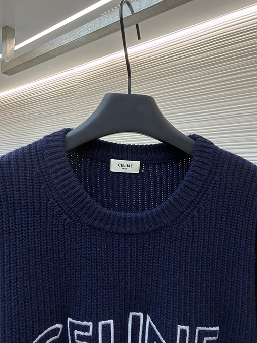 セリーヌ Celine ロゴ入りクルーネックセーター