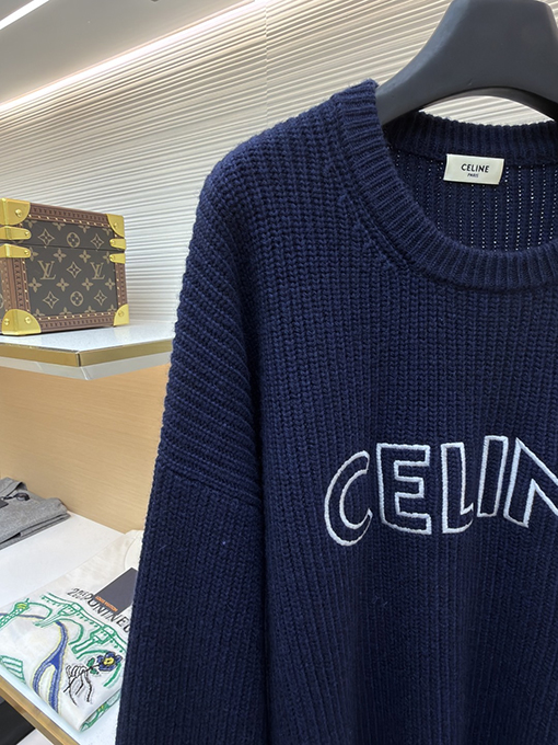 セリーヌ Celine ロゴ入りクルーネックセーター