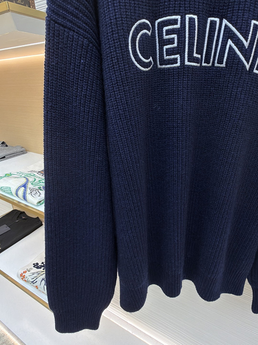 セリーヌ Celine ロゴ入りクルーネックセーター
