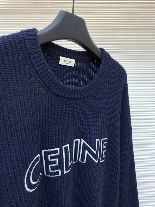 セリーヌ Celine ロゴ入りクルーネックセーター