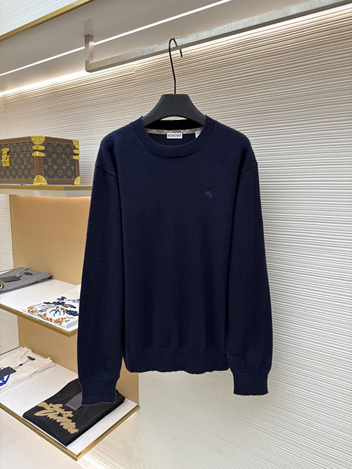 バーバリー 刺繍入りラウンドネックニットセーター