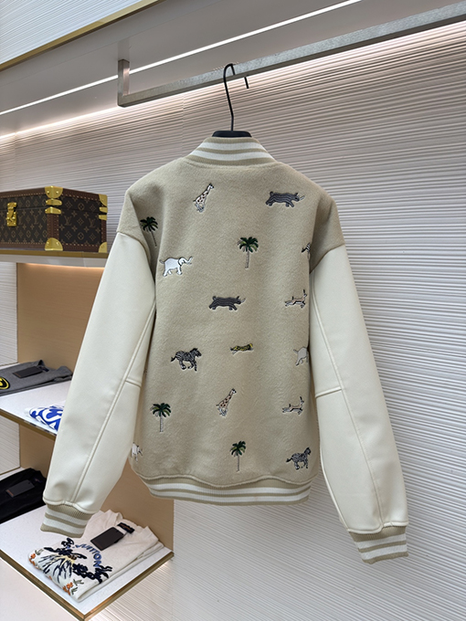 ルイヴィトン 動物の刺繍入りベースボールジャージ
