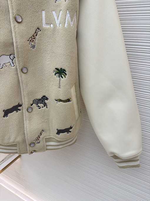 ルイヴィトン 動物の刺繍入りベースボールジャージ